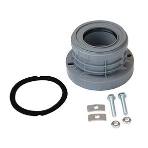 airfit Flansch-Adapter DN 110/75aus PP und VA, Lochabstand 125-143mm