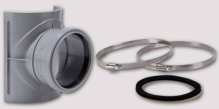 airfit Sattel-Abzweig DN 125x90incl. 2 Befestigungsschellen, W2