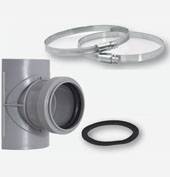 airfit Sattel-Abzweig DN 75x50incl. 2 Befestigungsschellen, W2