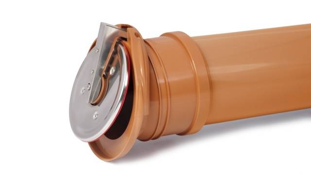 airfit Rohrendklappe DN 160, orangefür erdverlegte Rohre