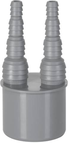 airfit Doppelschlauchnippel DN 502, Zapfen-Ø 8,3–20,5 mm, PP, bis 90 °C.