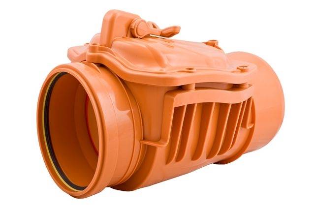 airfit Rückstauklappe DN 125, rotbraunmit zusätzlichem Handverschluss