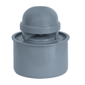 airfit Rohrbelüfter DN 90für Abflussrohr, aus PP, grau