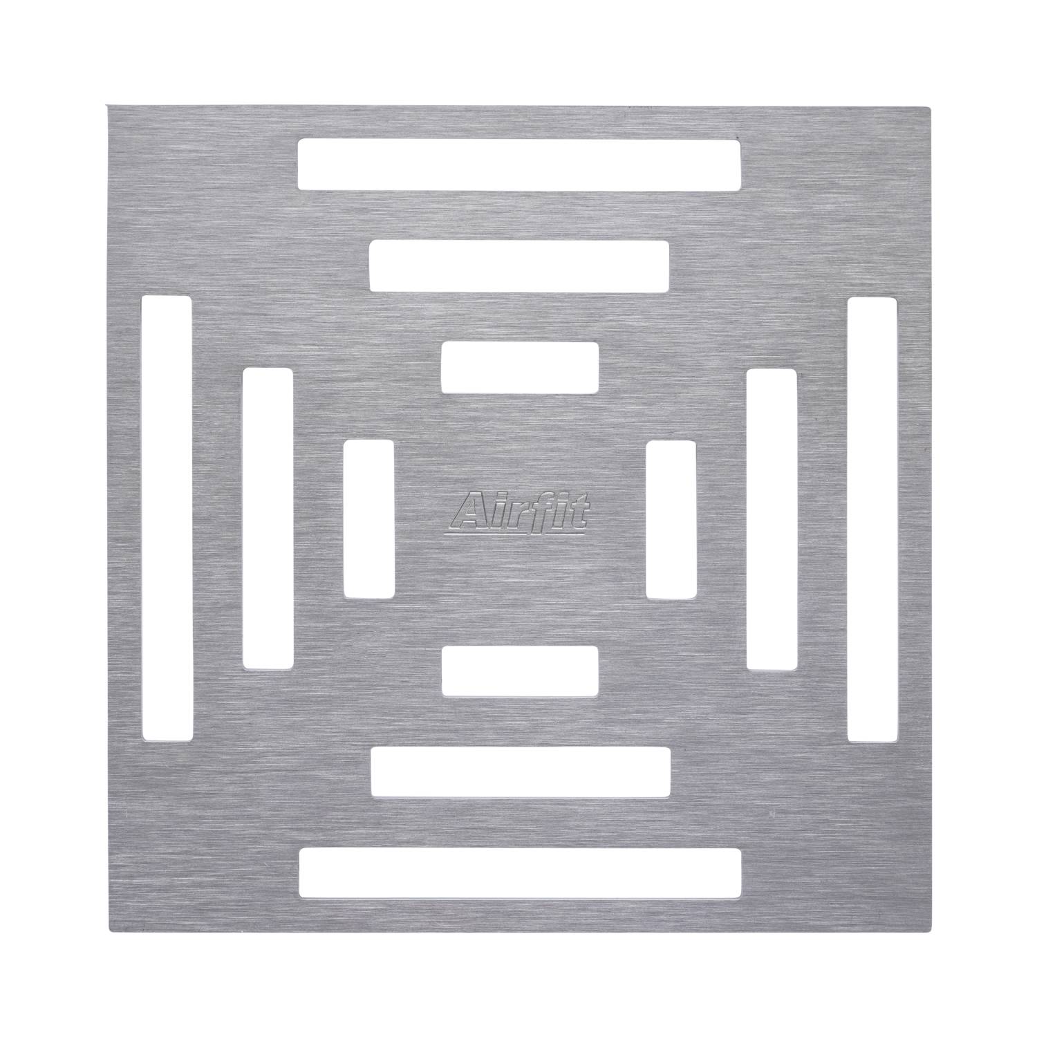 airfit Design Edelstahlrost "Zentriert" 2mm gebürstet, aufliegend, für 60202BA