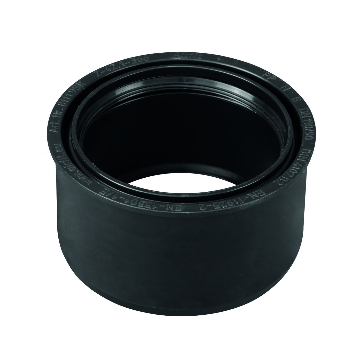 airfit Superkurz-Reduzierstück DN 110x90aus PP, schwarz