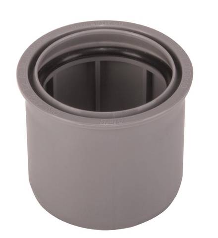 Airfit Superkurz-Reduzierstück DN 50x40 aus PP, grau.