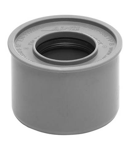 airfit Réduction super courte DN 75x40 en PP, gris