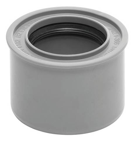 airfit Réduction super-courte DN 75x50 en PP, gris