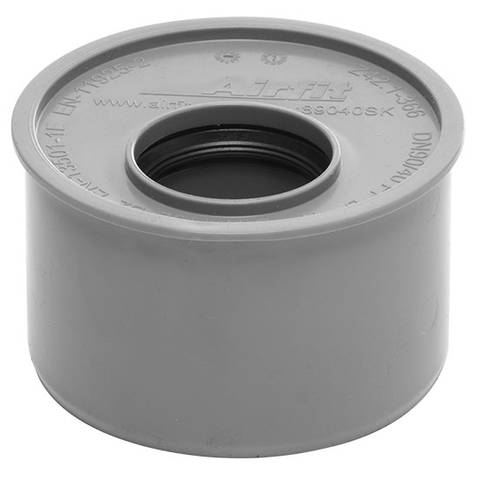 airfit Superkurz-Reduzierstück DN 90x40aus PP, grau