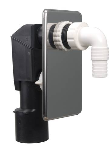 airfit Unterputz-Geräte-Sifonmit verchromter Wandplatte