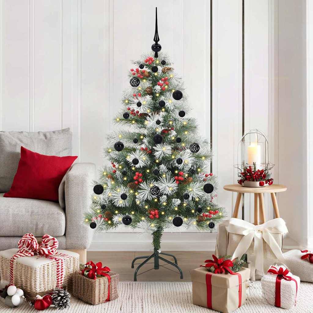 vidaXL Künstlicher Weihnachtsbaum Grün und Weiß 150 cm