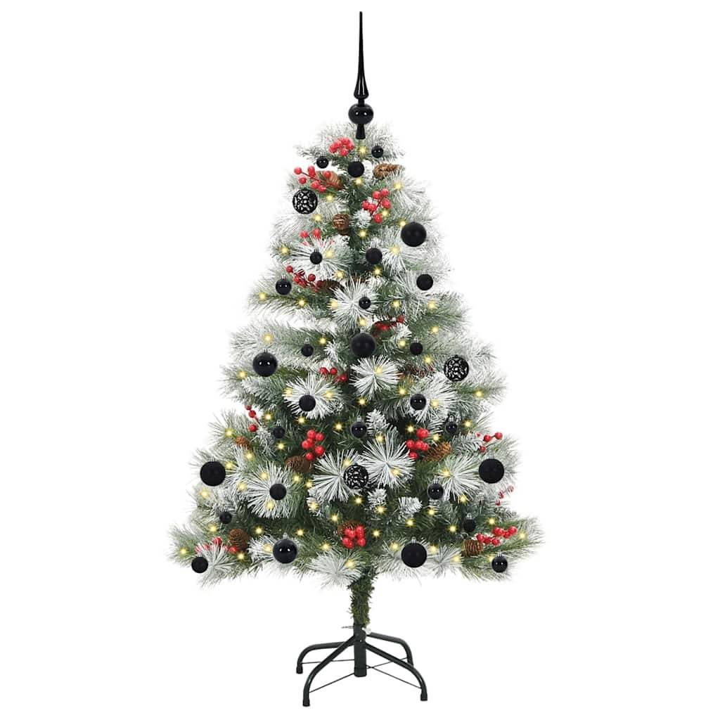 vidaXL Künstlicher Weihnachtsbaum Grün und Weiß 150 cm