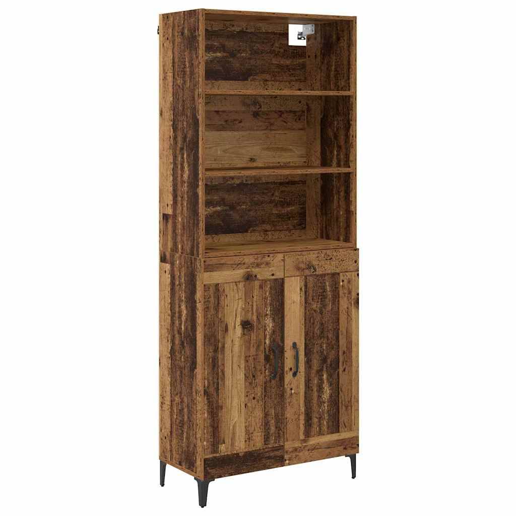 vidaXL Highboard 2 pcs Altholz Holzwerkstoff