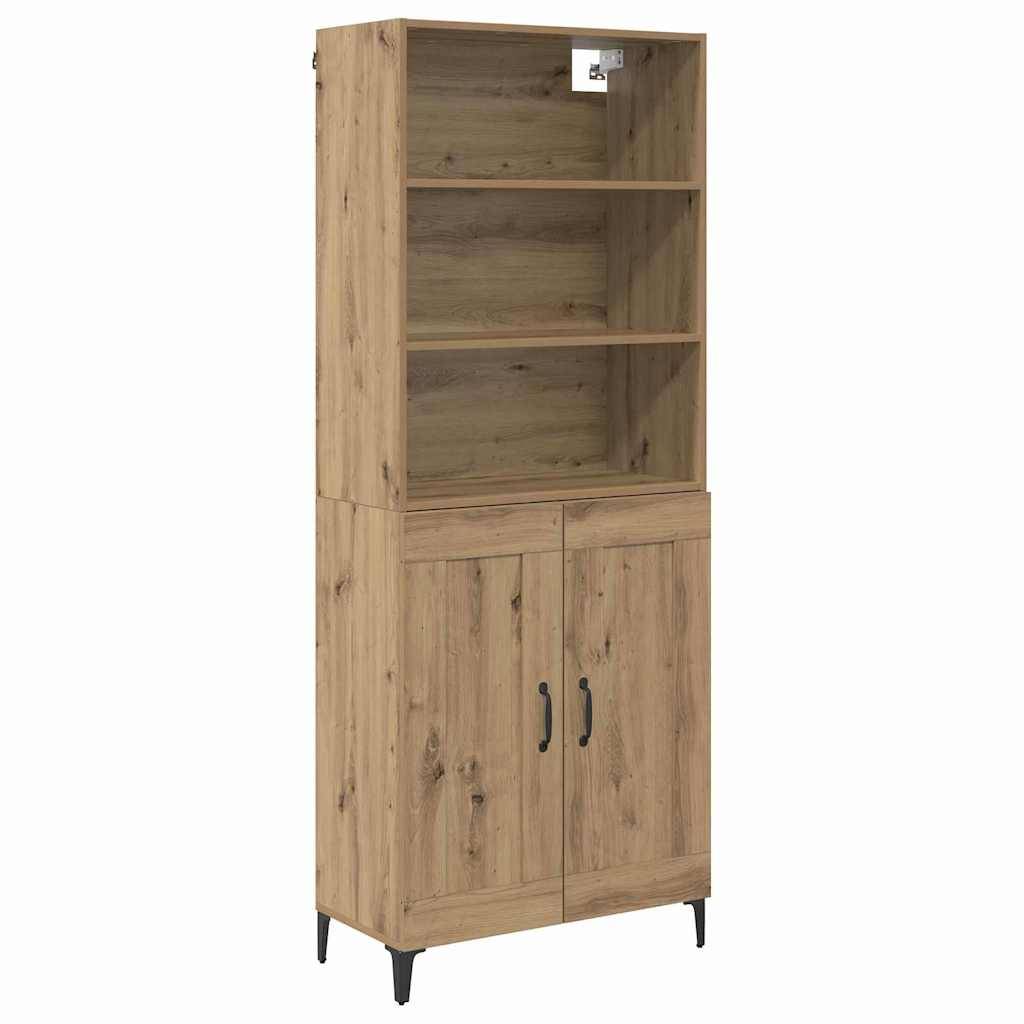vidaXL Highboard 2 pcs Artisan-Eiche Holzwerkstoff