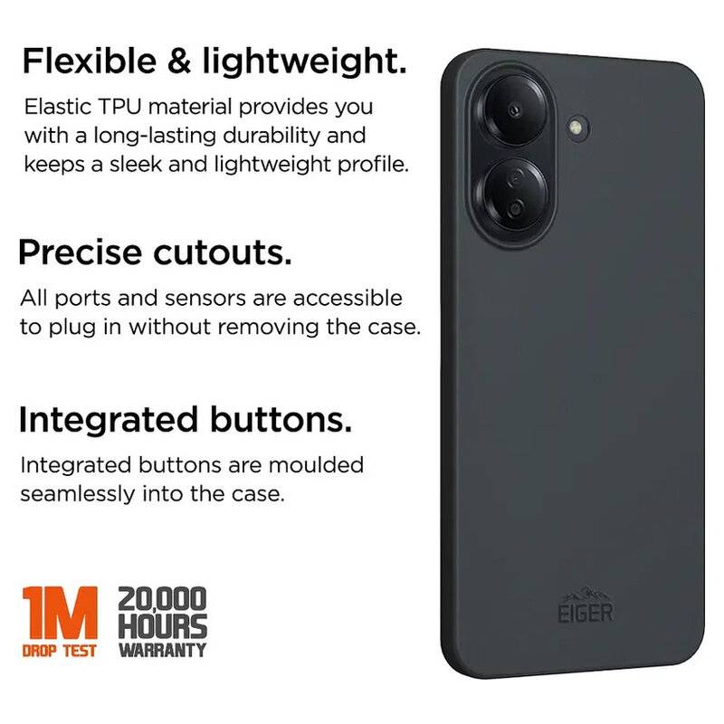 Eiger Grip Case Xiaomi Redmi 13C sw (schwarz)