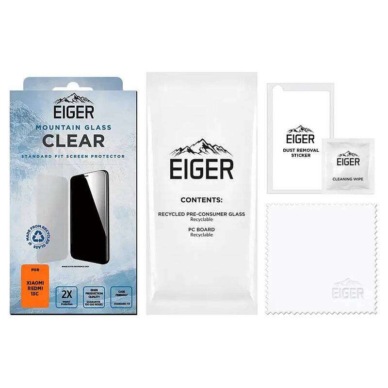 Eiger Schutzglas 3D Xiaomi Redmi 13C (transparent)