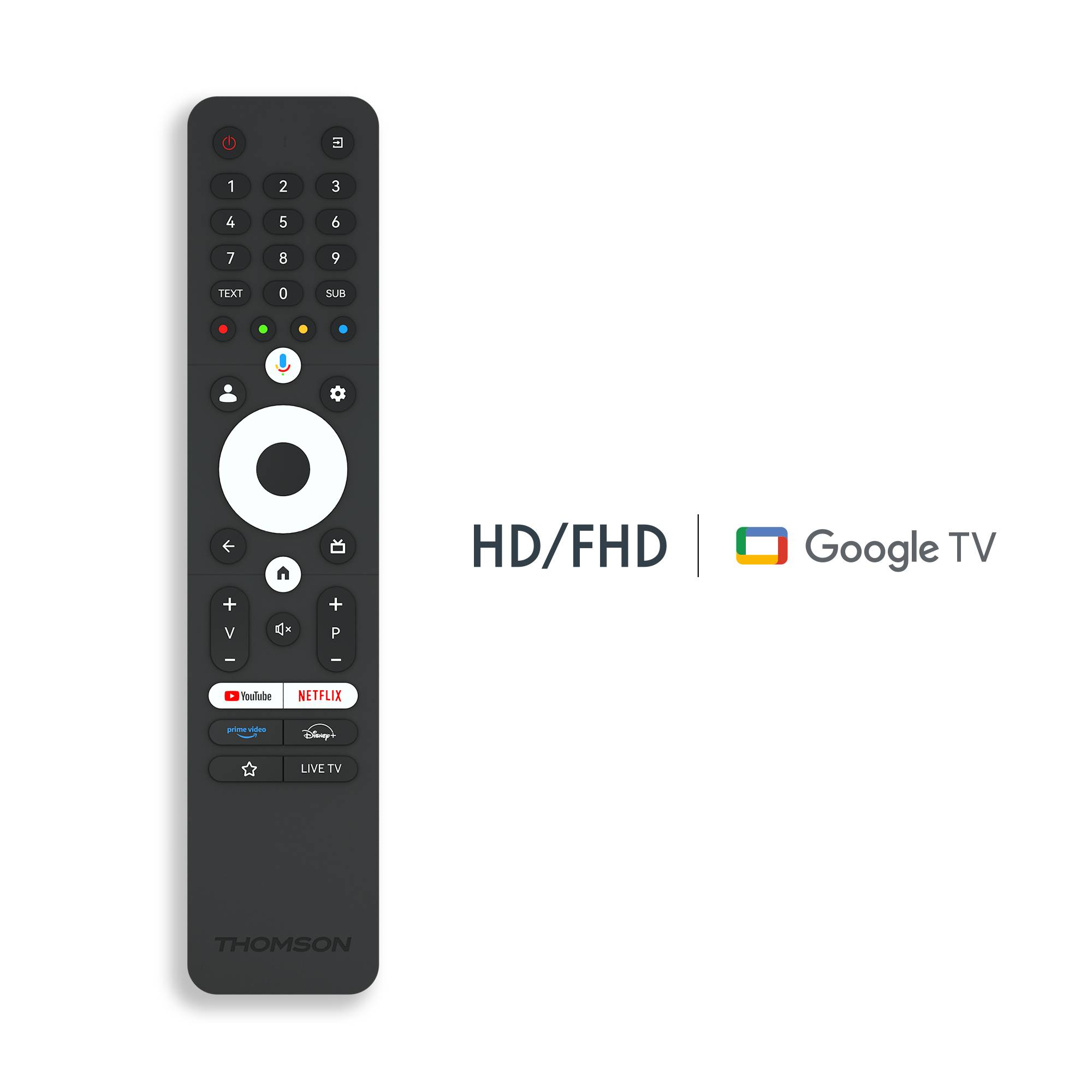 Thomson-Fernbedienung für Google TV HD/FHD -RC112GH-