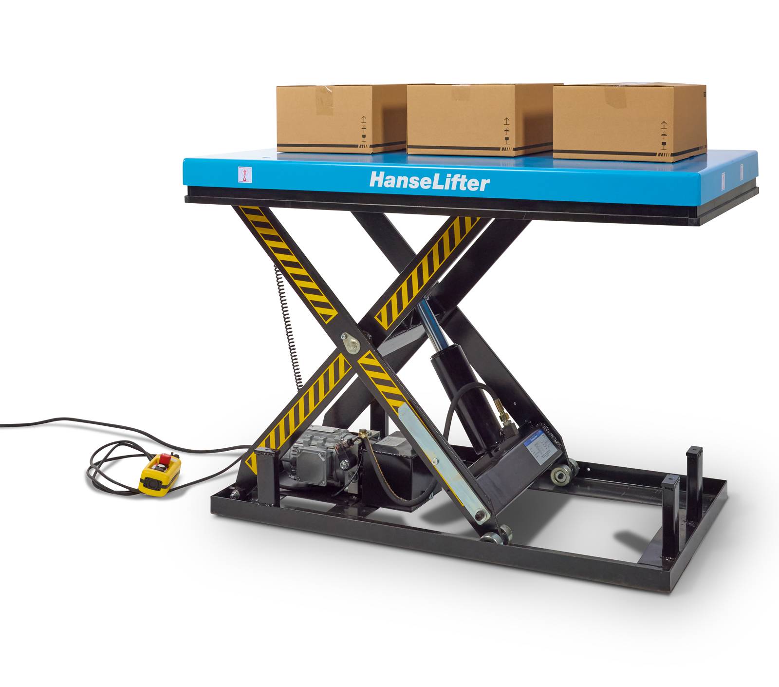 Hanselifter Stationärer Scherenhubtisch HIW1008 Hubhöhe 1300mm Tragkraft 1000kg Betriebsspannung 230V