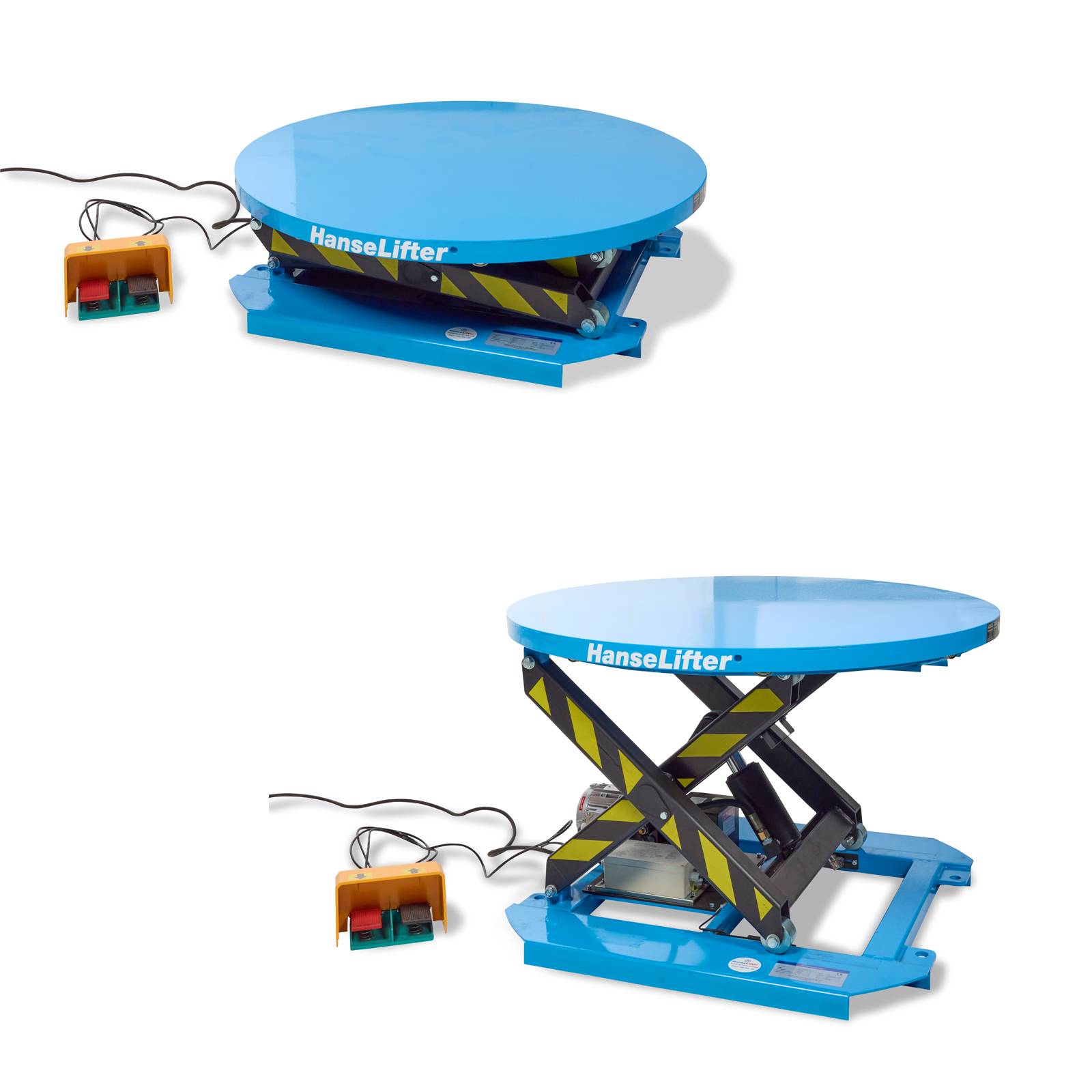 Hanselifter Stationärer Hubtisch mit drehbarer Plattform Hubhöhe 700mm Tragkraft 1000kg Betriebsspannung 230 V