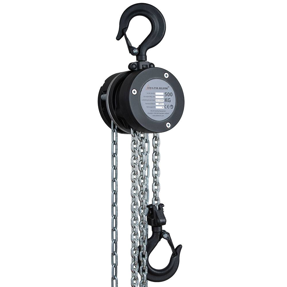Delta Alum Stirnradkettenzug 360° Tragkraft 0,5t Hubhöhe 10,0m