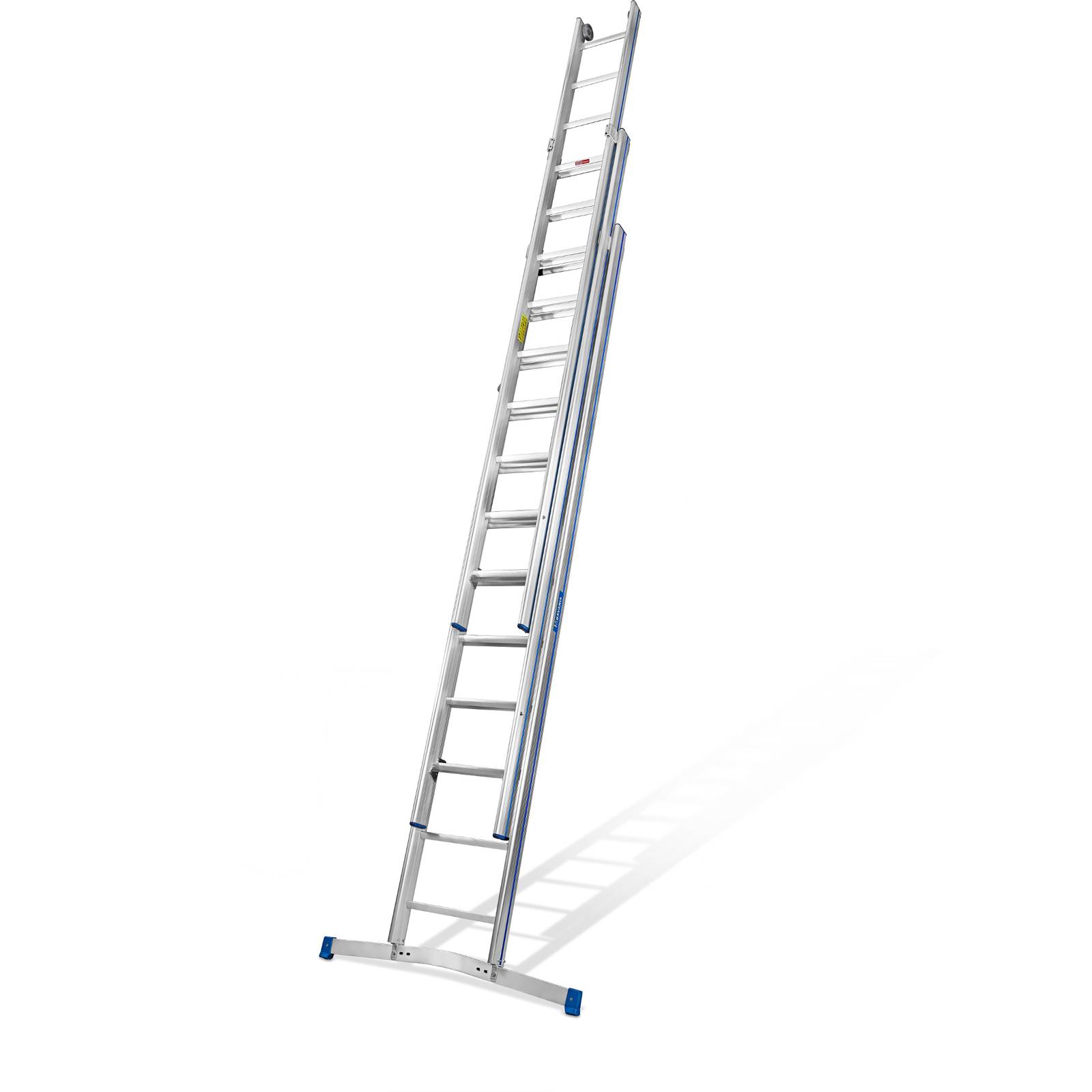 Mauderer Bavaria Schiebeleiter 925 mit Klapptraverse 3x14 verstärkte Dreikantsprossen