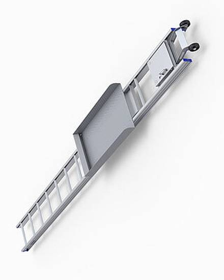 Mauderer Bavaria Wartungsleitern für Photovoltaik-Anlagen mit Plattform Leiterlänge 3,90m 14 Sprossen