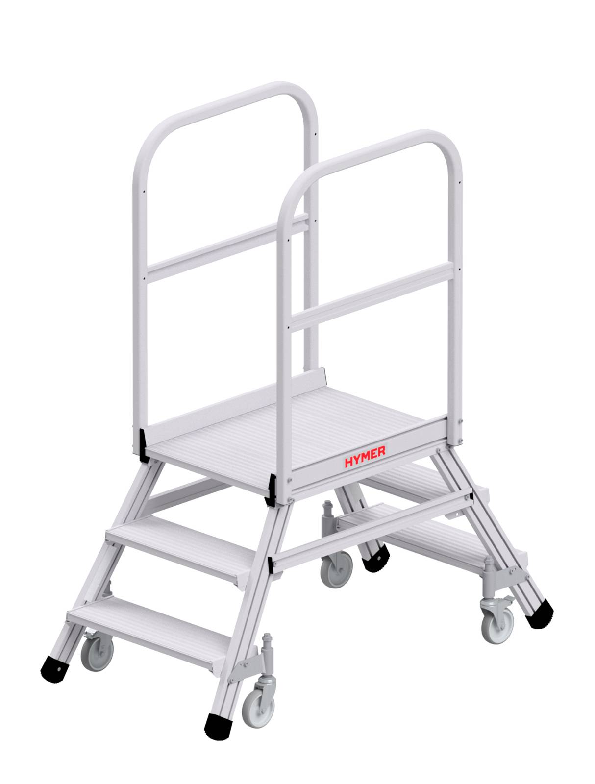 Hymer Podesttreppe fahrbar zweiseitig begehbar 2x3 Stufen