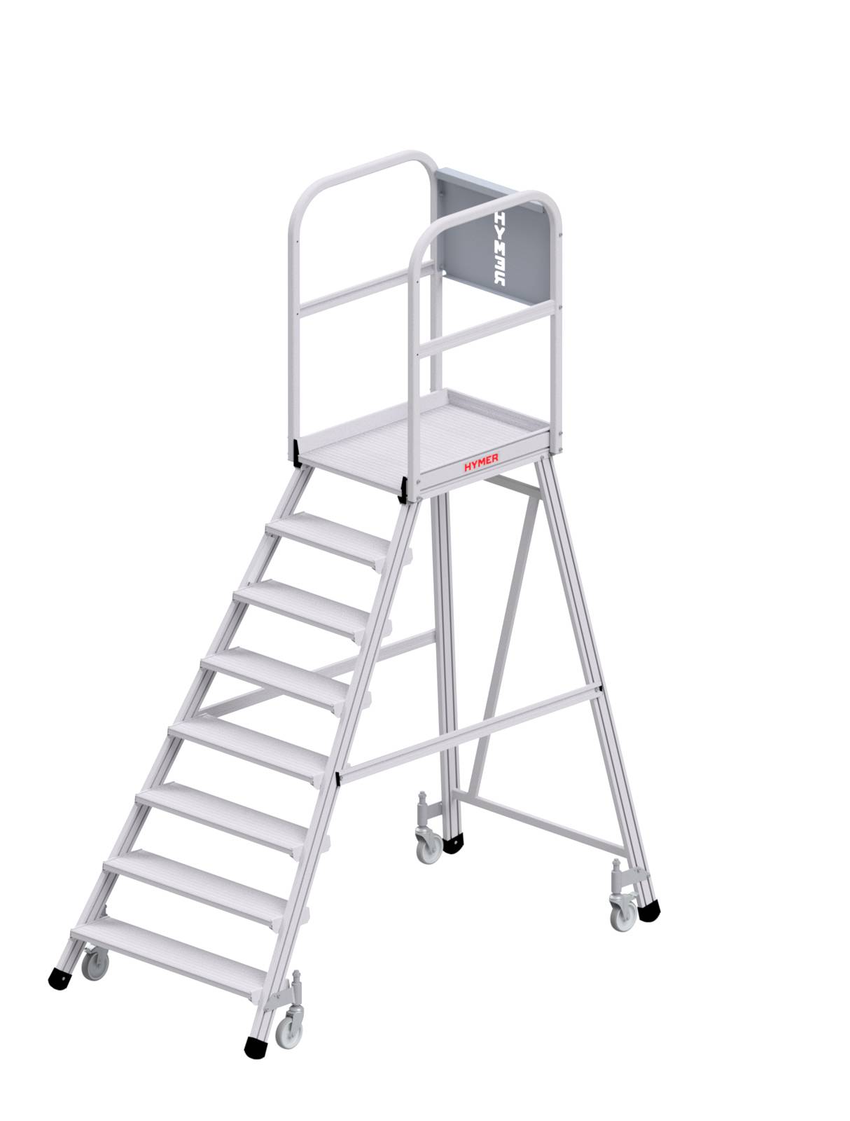 Hymer Podesttreppe fahrbar einseitig begehbar 8 Stufen