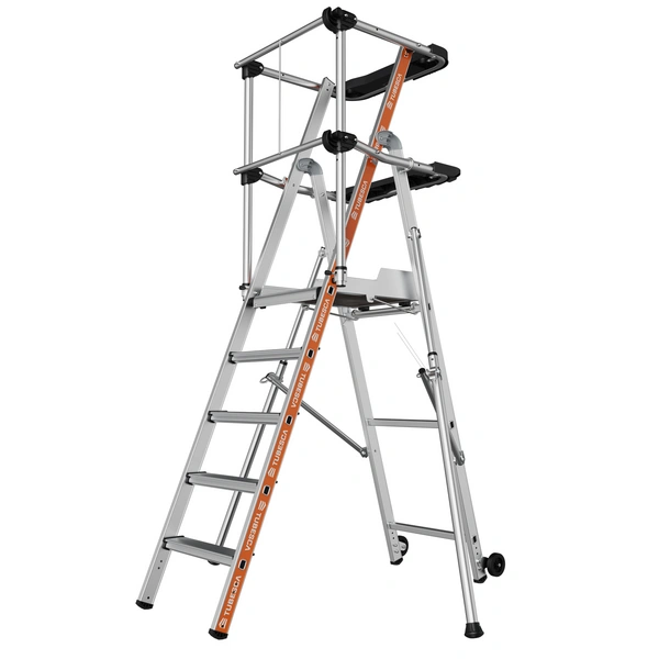 Siedra Stufen Plattformleiter mit Fallschutzschienen und halbautomatischem Schließmechanismus 4 Stufen Siedra Stufen Plattformleiter mit Fallschutzschienen und halbautomatischem Schließmechanismus 4 Stufen