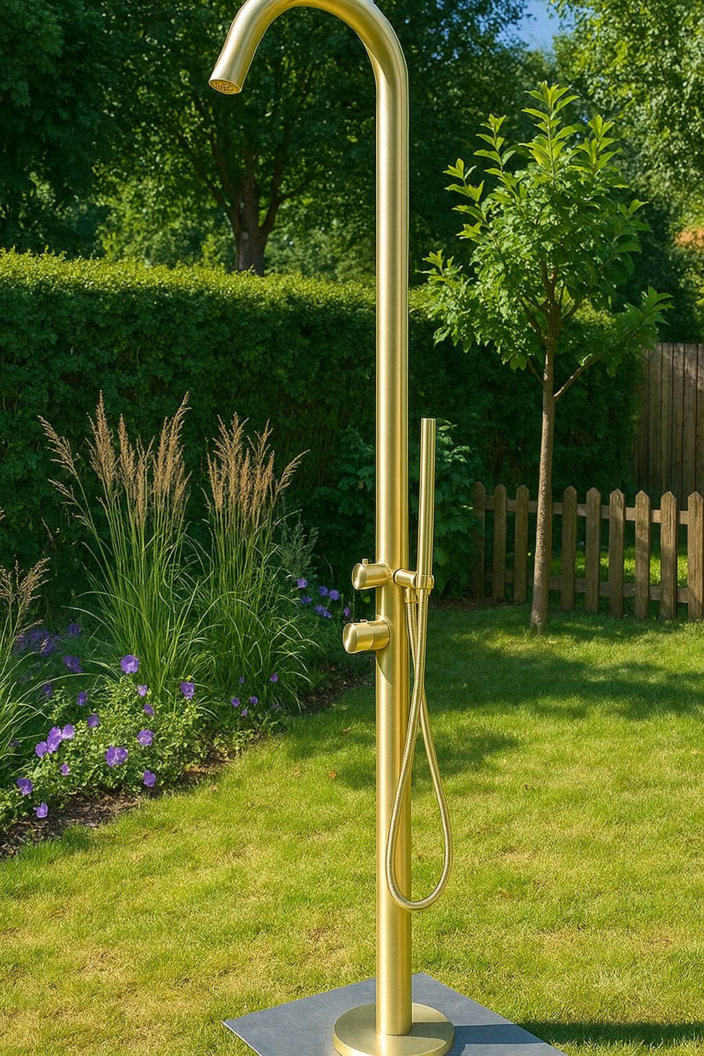 Eichenwald Modell 70 Gartendusche Sylt in Gold