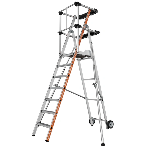 Siedra Stufen Plattformleiter mit Fallschutzschienen und halbautomatischem Schließmechanismus 7 Stufen Siedra Stufen Plattformleiter mit Fallschutzschienen und halbautomatischem Schließmechanismus 7 Stufen