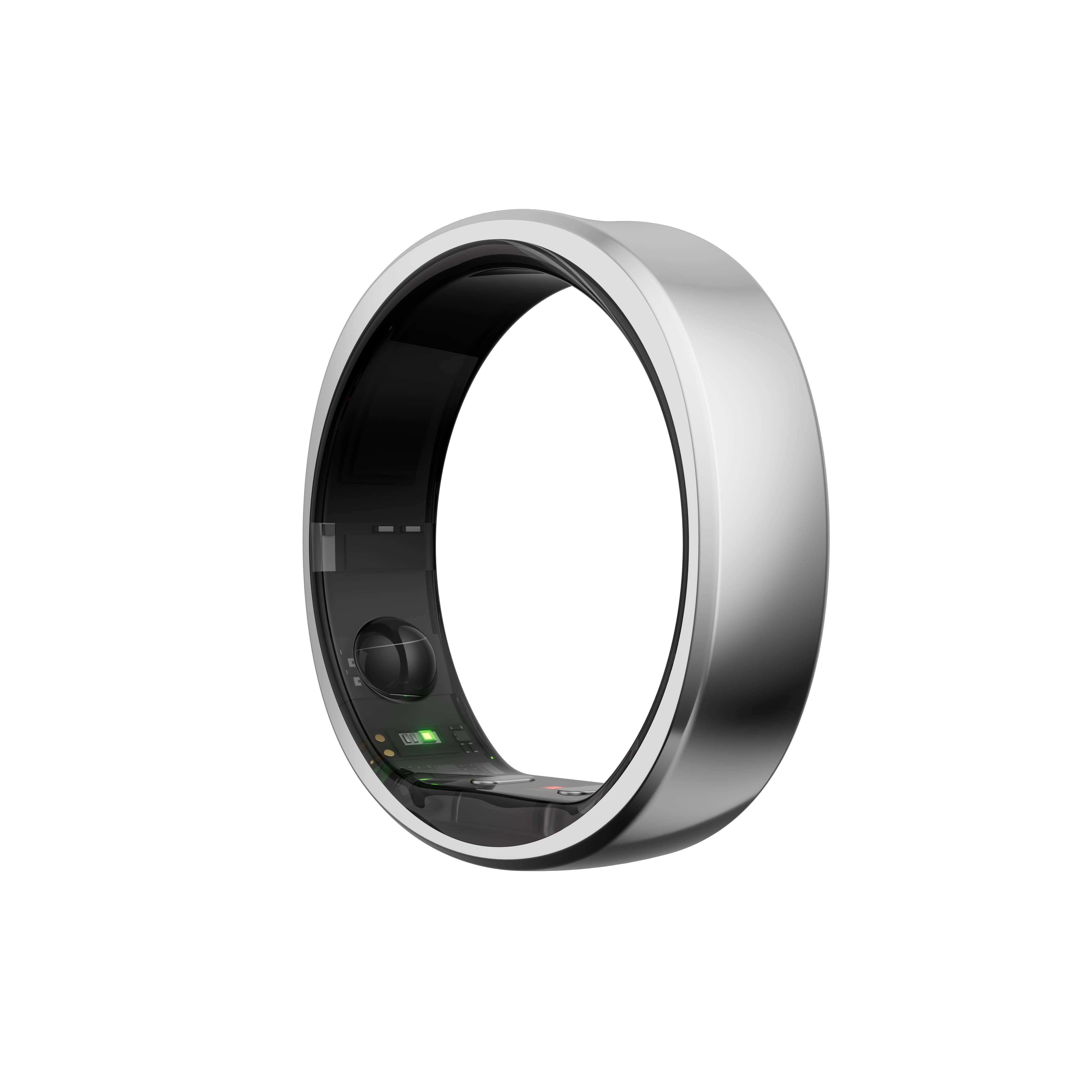 RINGCONN Smart Ring Gen2 Silber - mit Zusatzfunktion: Schlaf-Apnoe-Erkennung