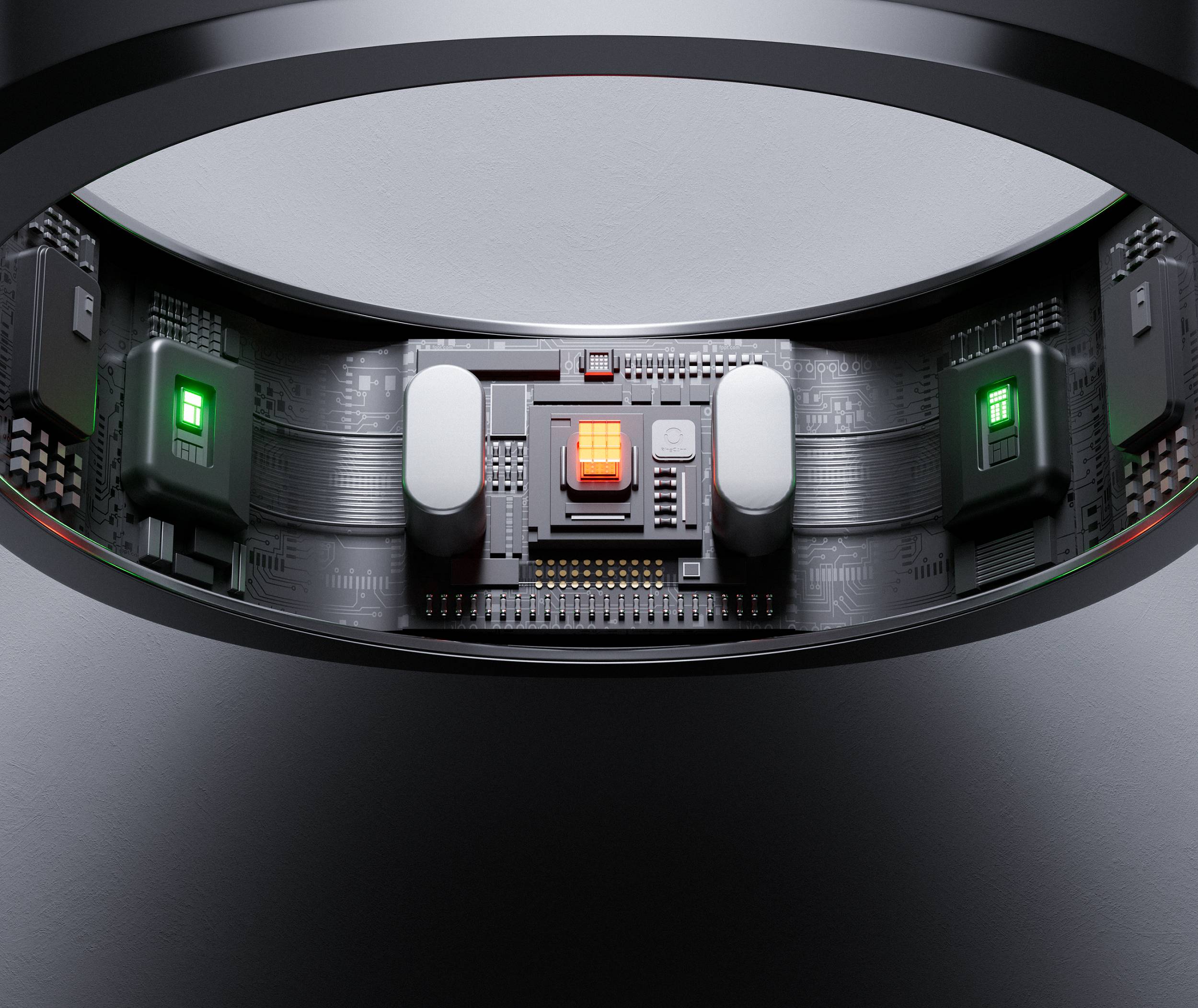 RINGCONN Smart Ring Gen2 Silber - mit Zusatzfunktion: Schlaf-Apnoe-Erkennung