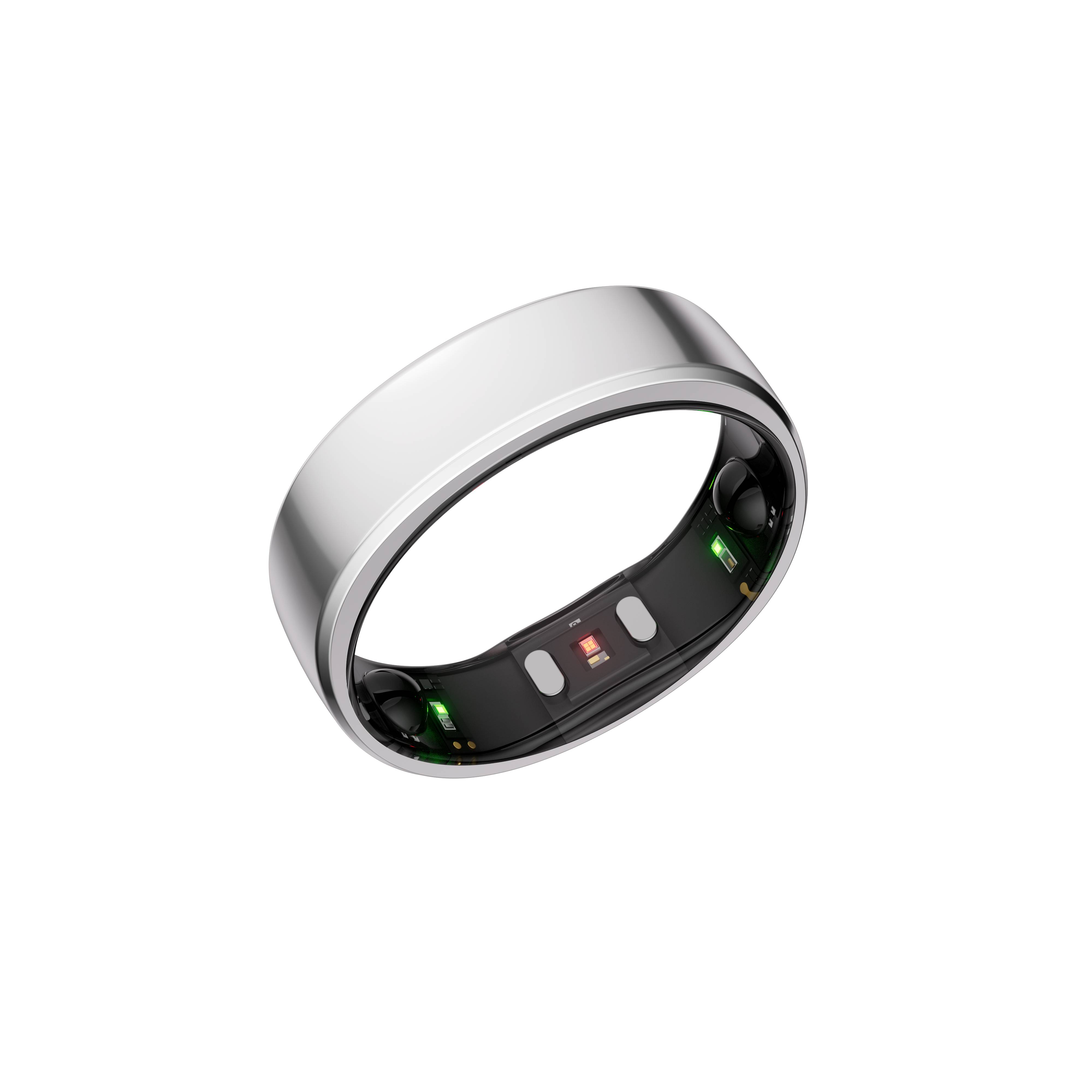 RINGCONN Smart Ring Gen2 Silber - mit Zusatzfunktion: Schlaf-Apnoe-Erkennung