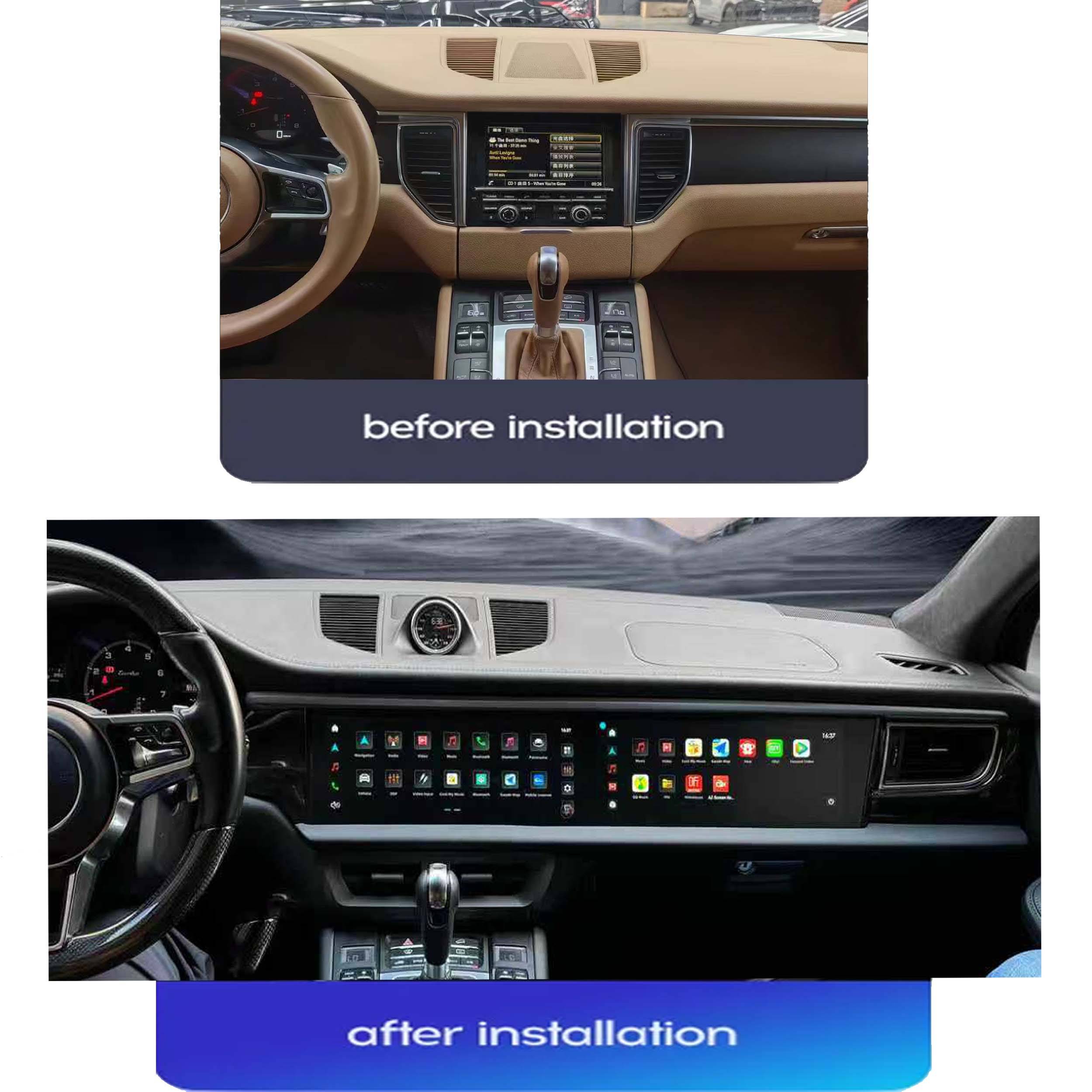 Für Porsche Macan 95B PCM 3.1 12+12" Touchscreen Android Navigation GPS CarPlay