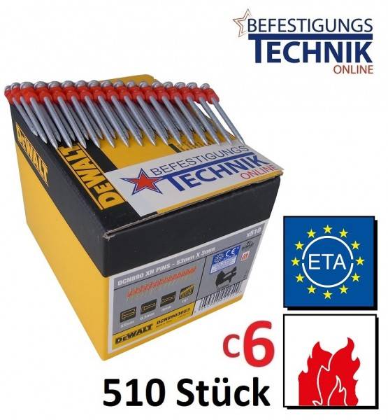 Stahl- Betonnägel 3,0x57mm XH für DeWalt Akku Betonnagler DCN890N-XJ DCN890P2-QW C6 ETA