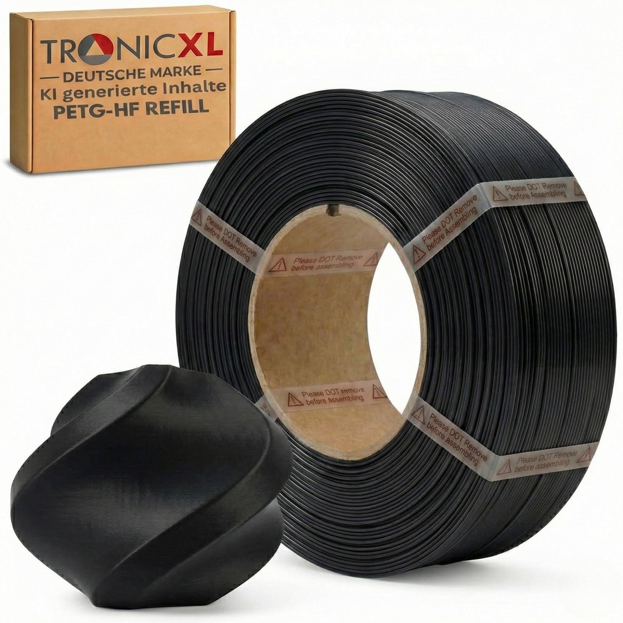 Filament PETG HF 1kg Spule Refill passend für Bambu Lab Prusa 1,75mm schwarz