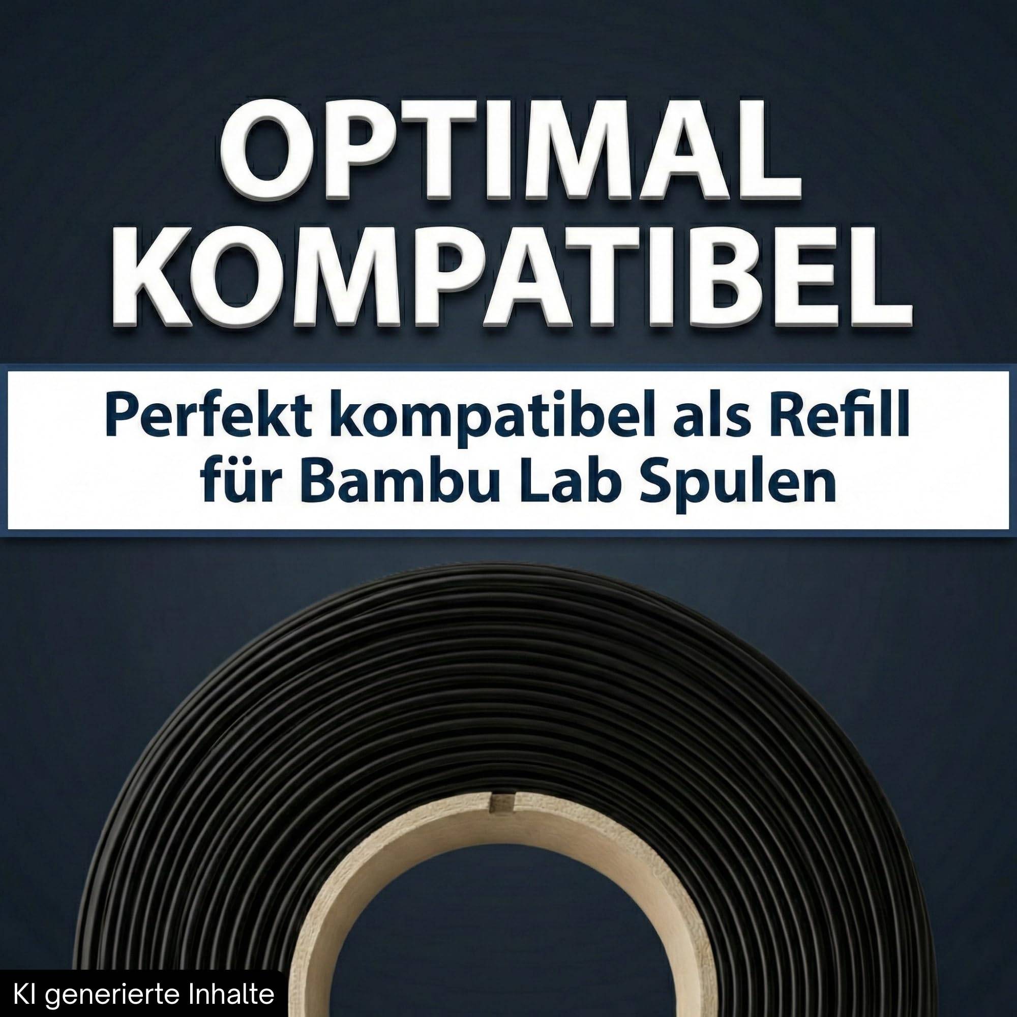 Filament PETG HF 1kg Spule Refill passend für Bambu Lab Prusa 1,75mm schwarz