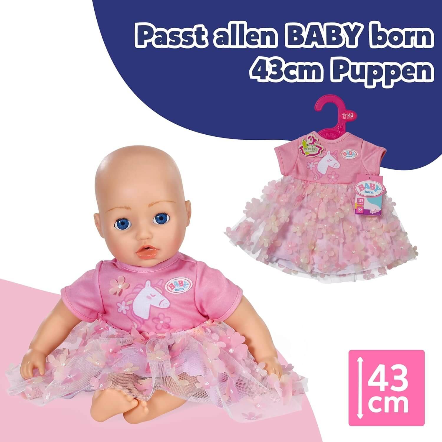 Zapf Creation 839393 - BABY born Blütenkleid 43 cm