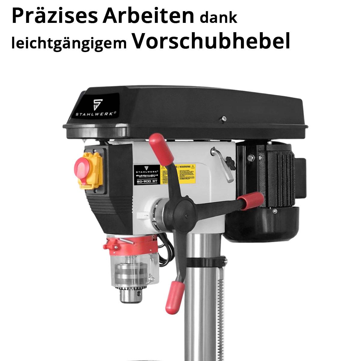 STAHLWERK BD-900 ST Säulenbohrmaschine 900W Leistung 280 - 2.380 U/min