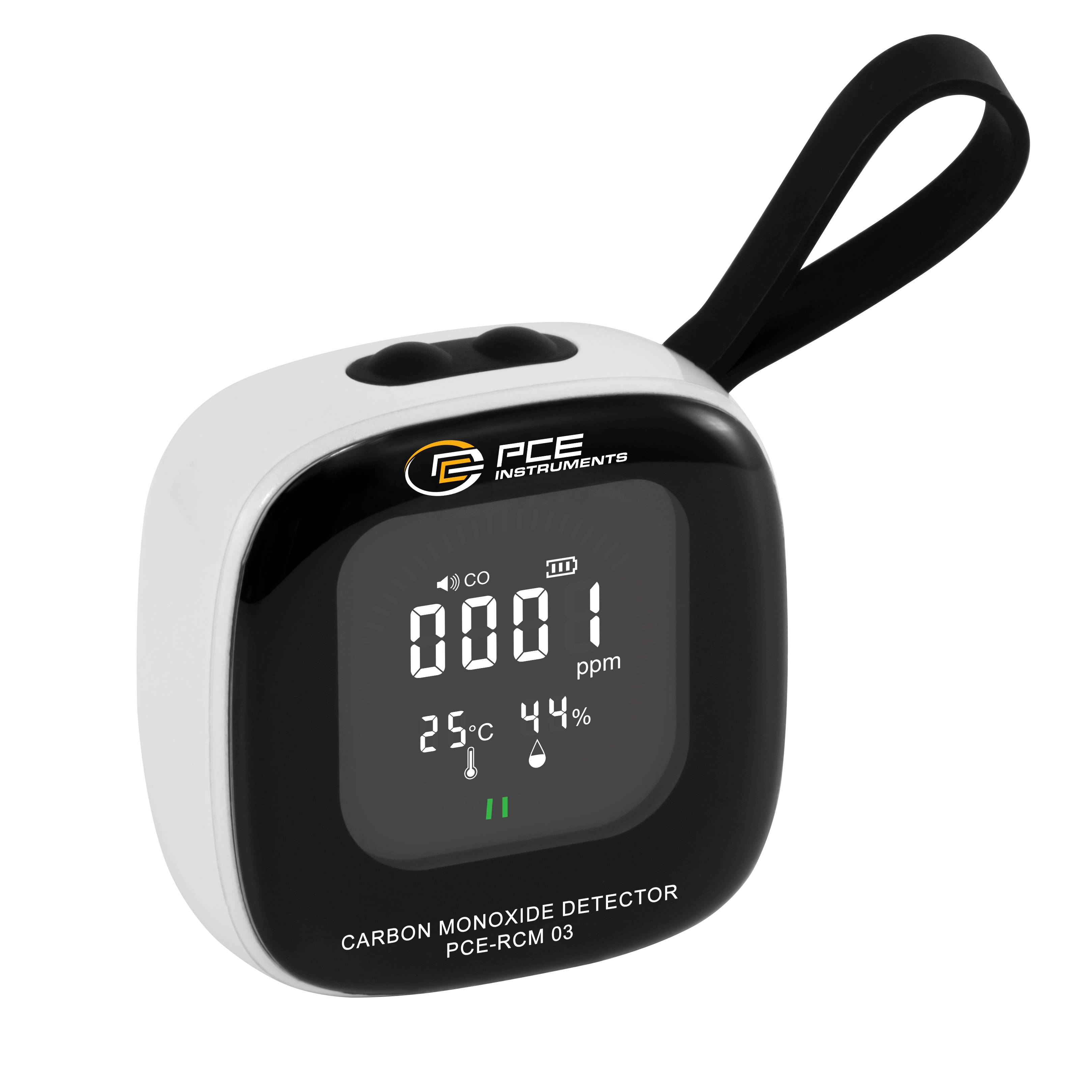 PCE Instruments CO2 Detektor PCE-RCM 03 |CO 0 ... 500 ppm |Feuchte relativ 20 ... 85 % |Temperatur -10 ... +50 °C |IP20