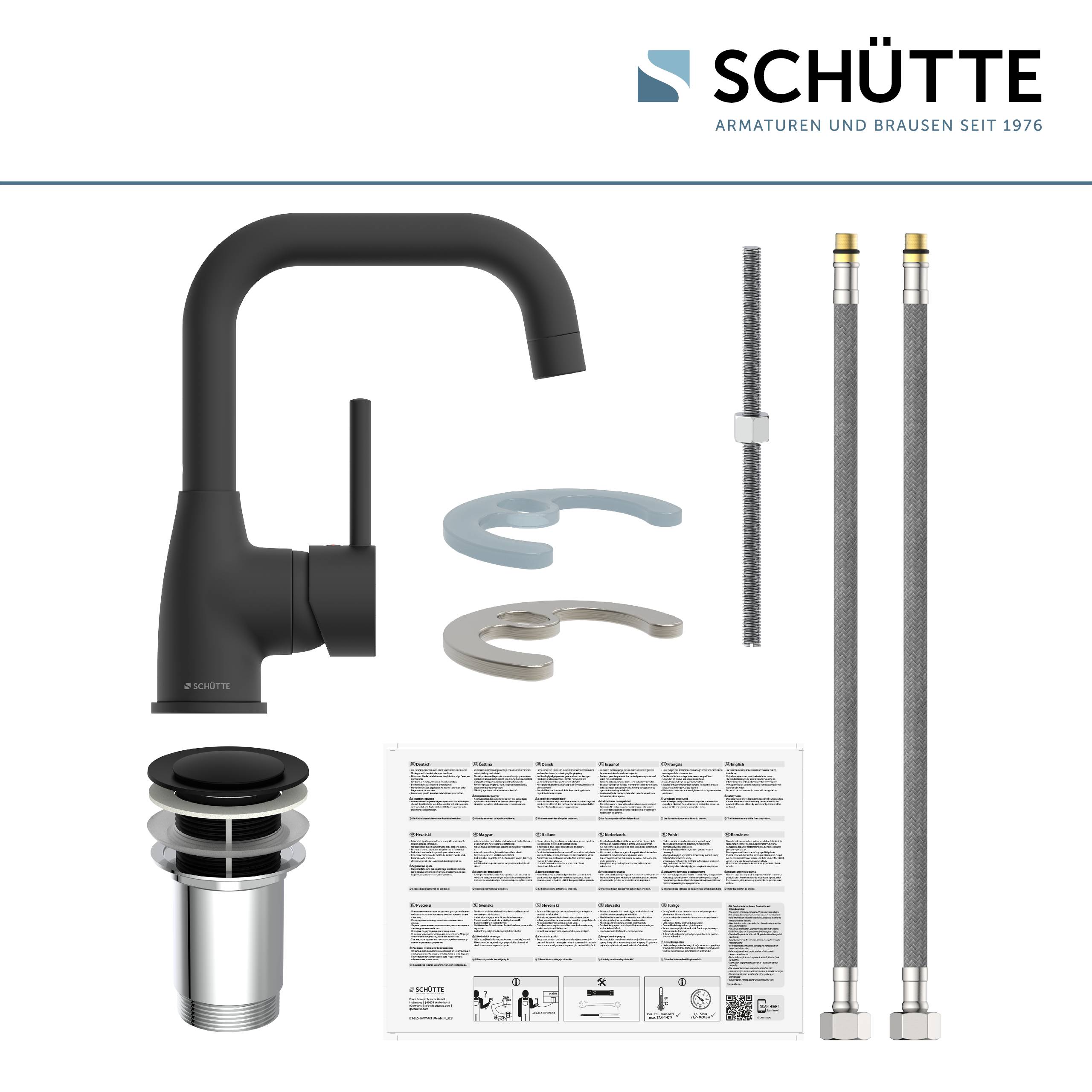 RAVENNA Waschtischarmatur, Schwarz matt