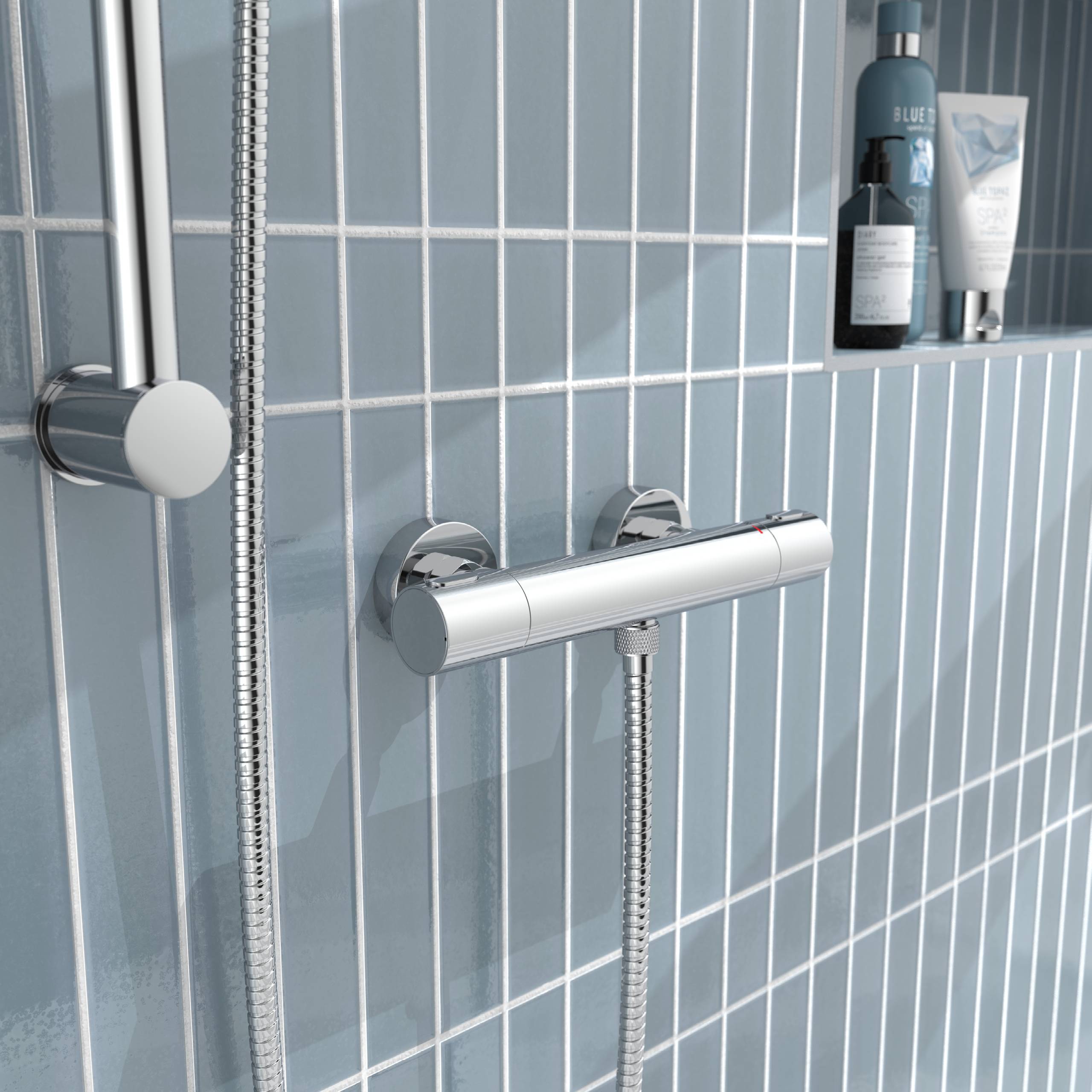 MONZA Thermostat Duscharmatur, Chrom