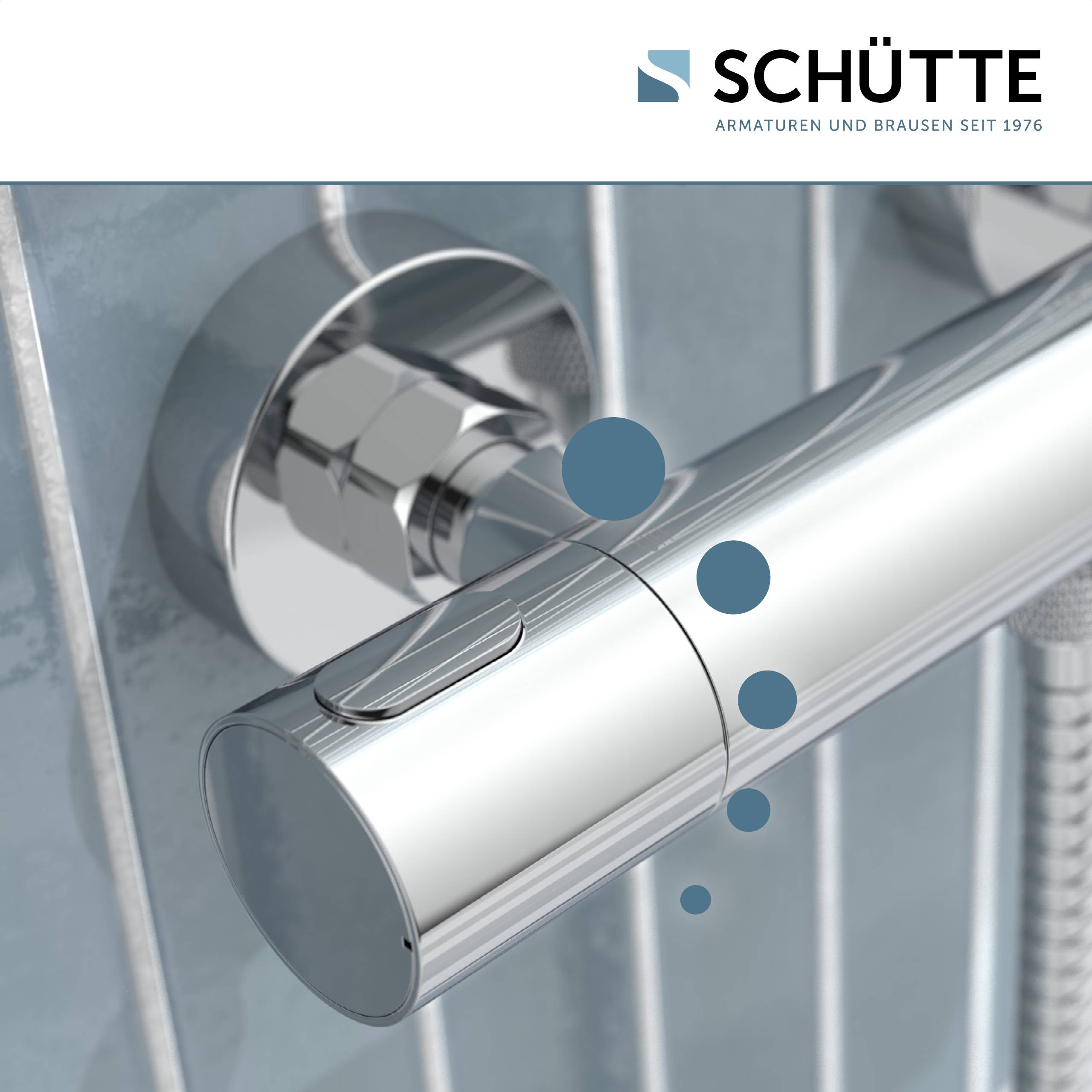 MONZA Thermostat Duscharmatur, Chrom