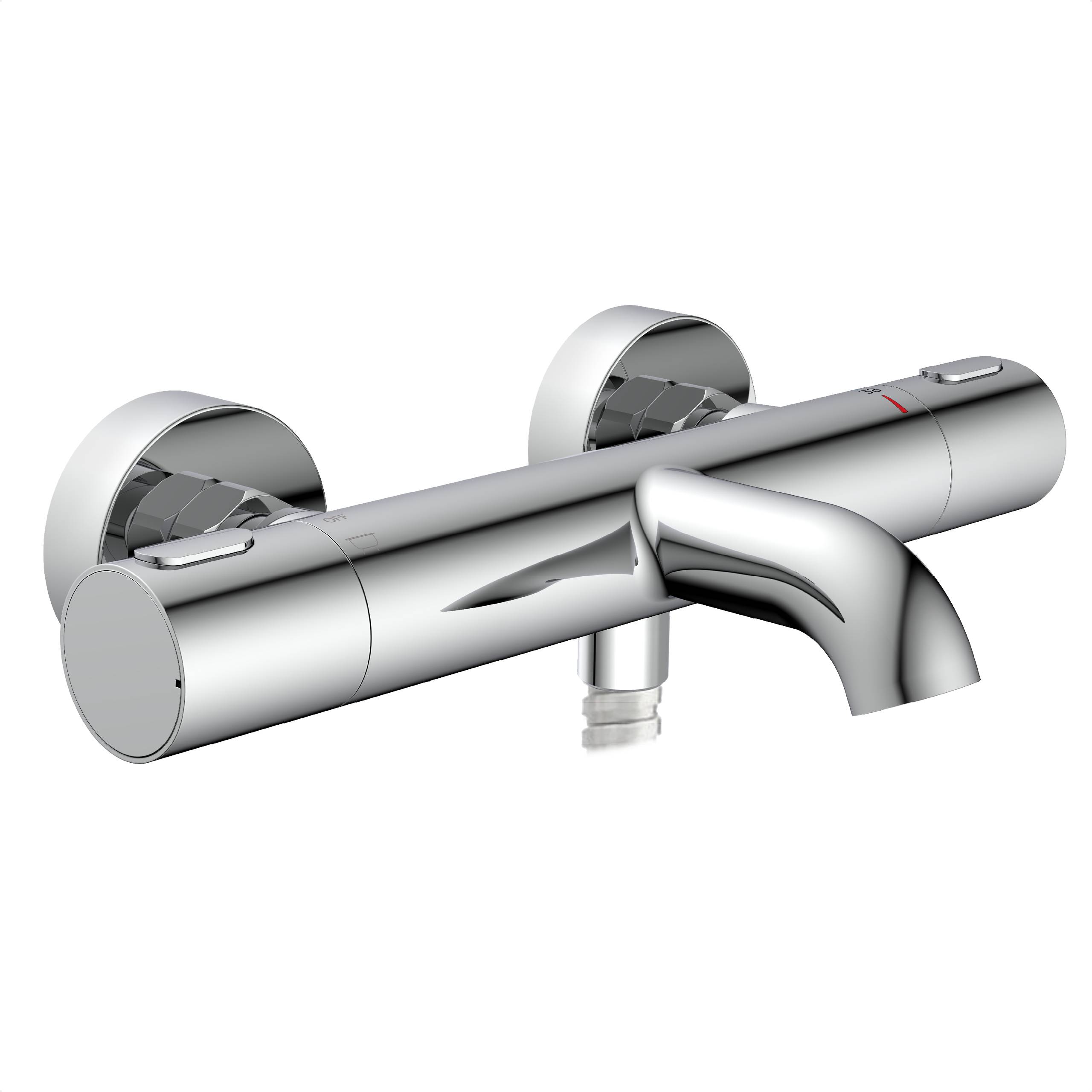 MONZA Thermostat Wannenfüllarmatur, Chrom