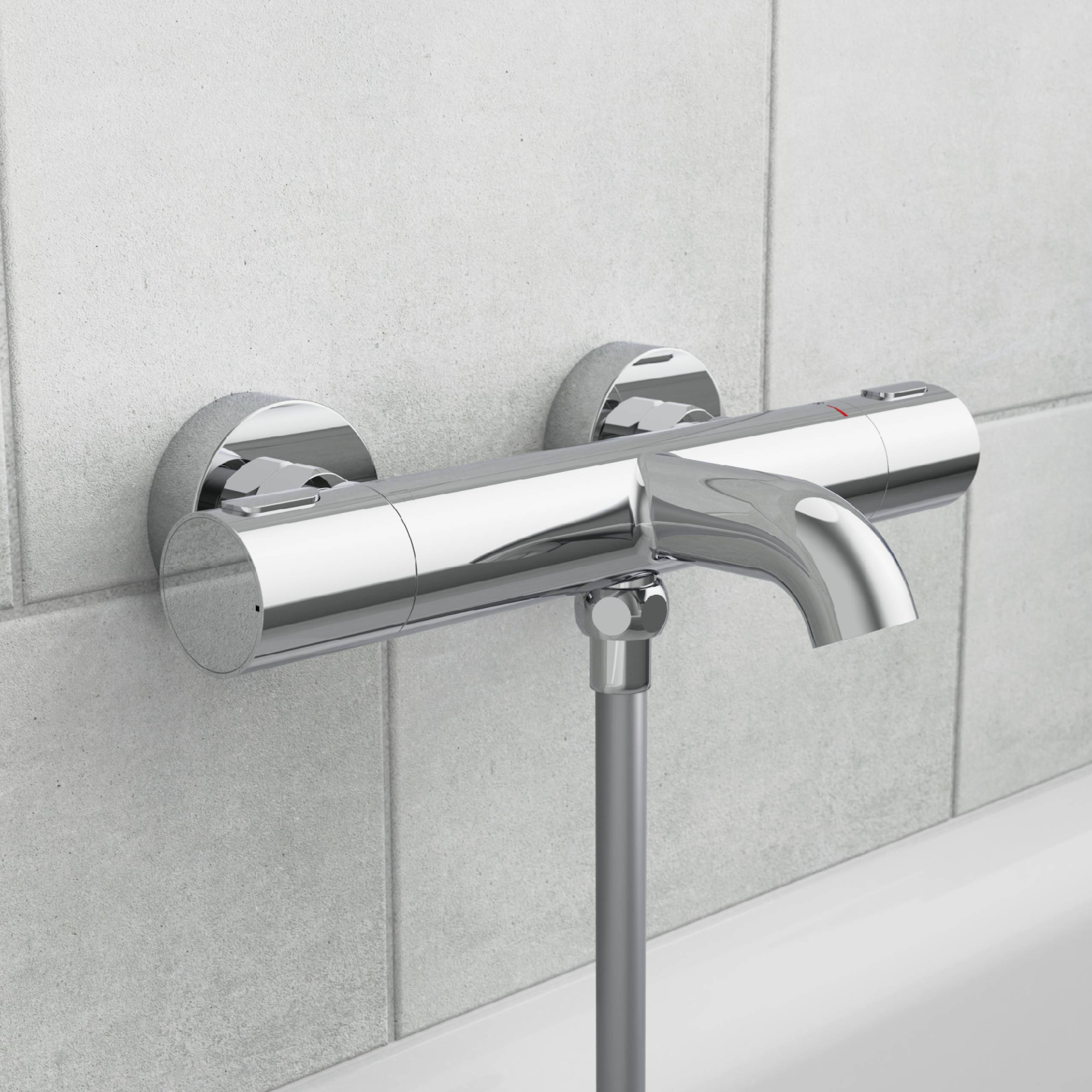 MONZA Thermostat Wannenfüllarmatur, Chrom