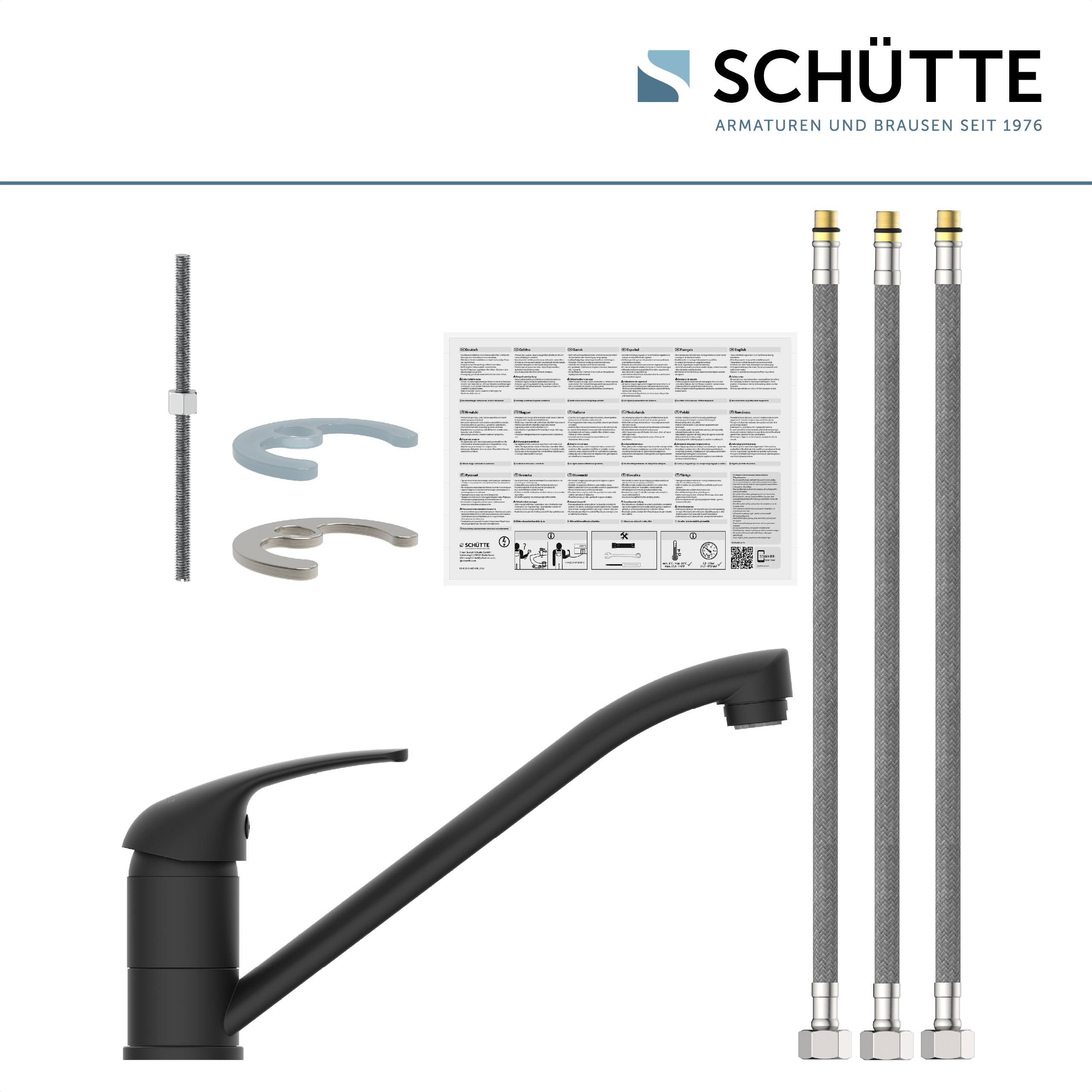 GENUA Spültischarmatur Niederdruck, Schwarz matt