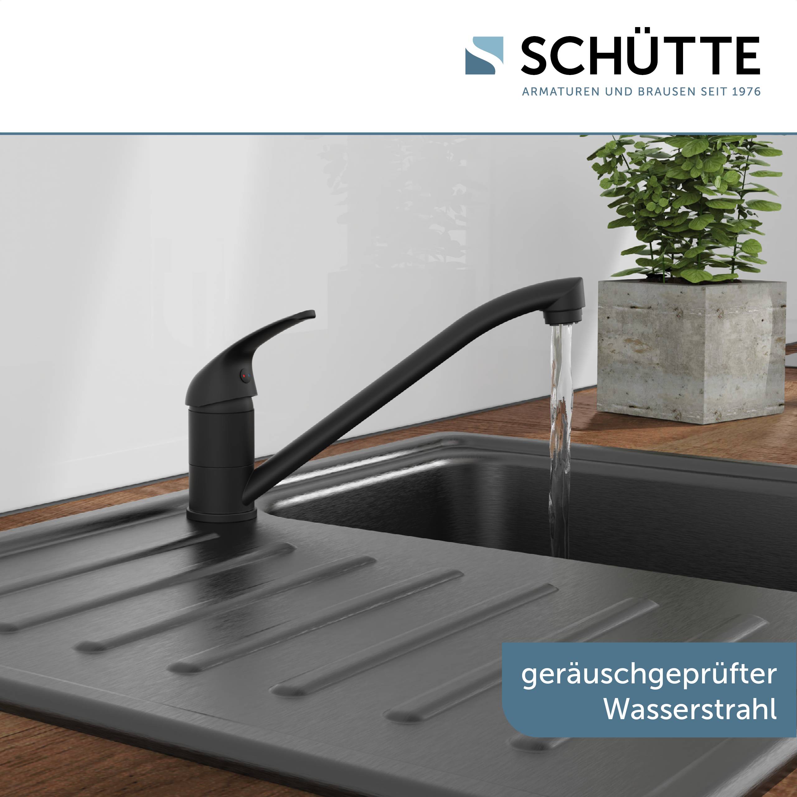 GENUA Spültischarmatur Niederdruck, Schwarz matt