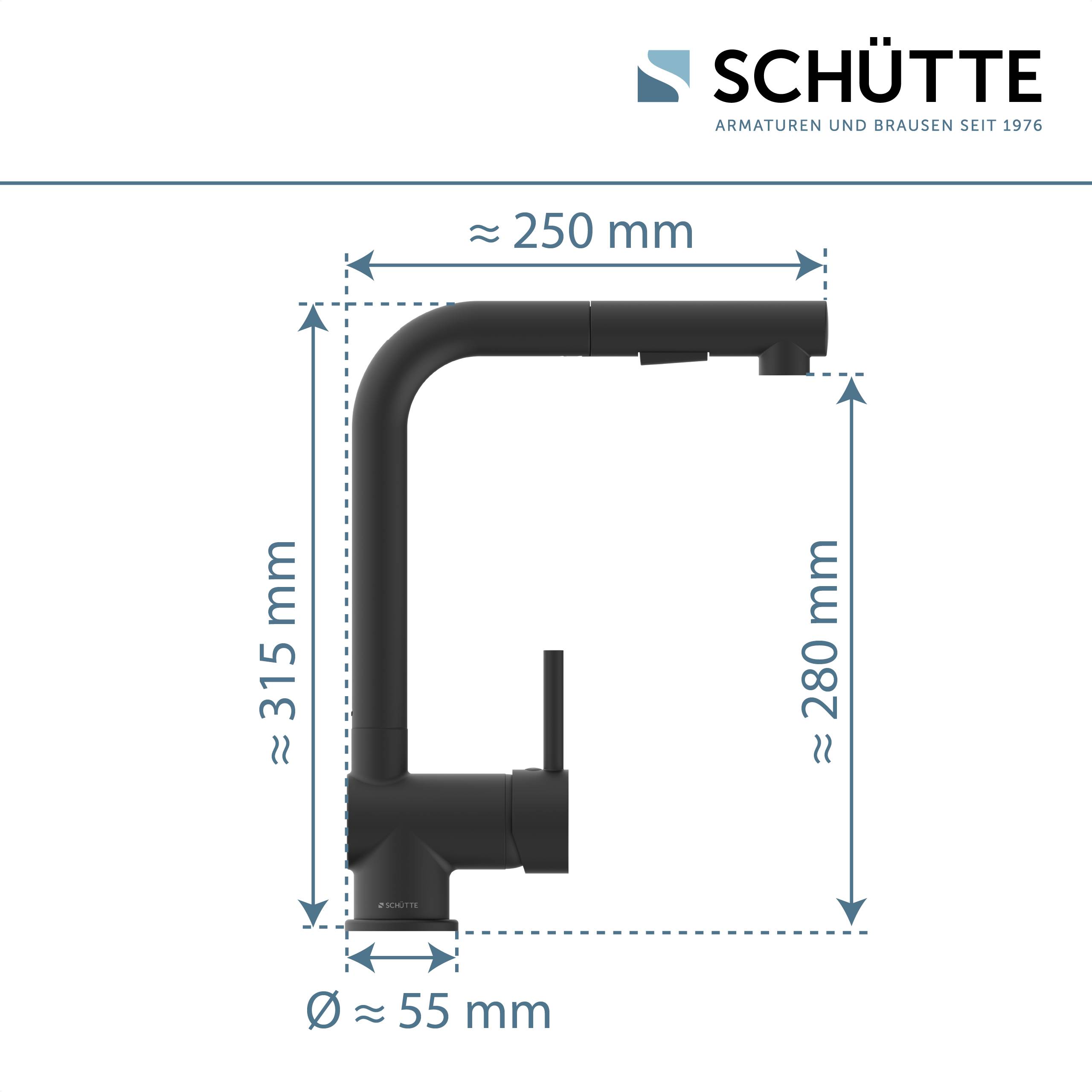 PARMA Spültischarmatur, Schwarz matt