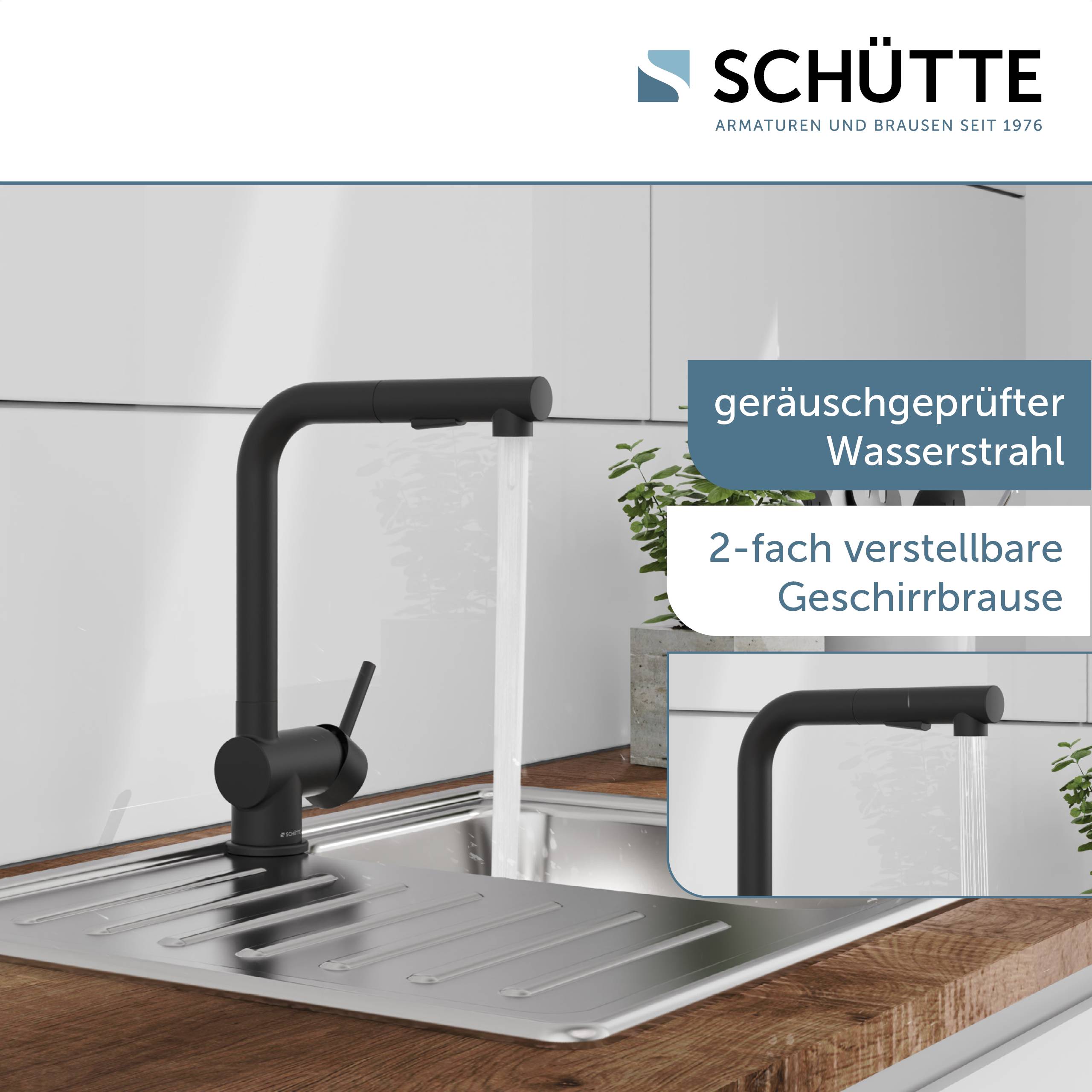 PARMA Spültischarmatur, Schwarz matt